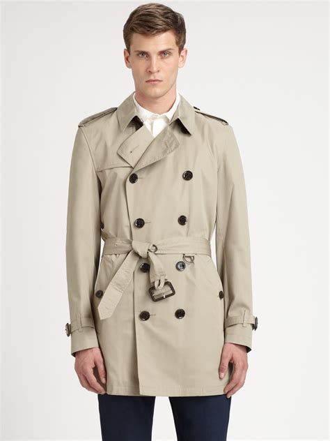 burberry brit trench mens|Burberry men's overcoat.